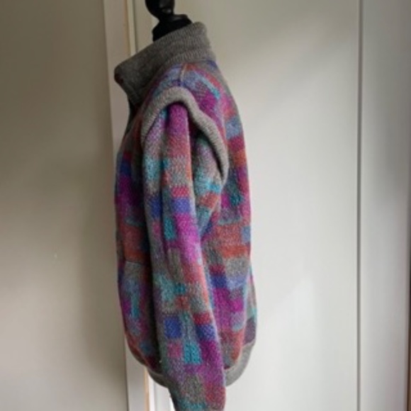 Vintage Missoni Style Mohair Wool Blend Jacket Sweater Multi Colour - Picture 2 of 11
